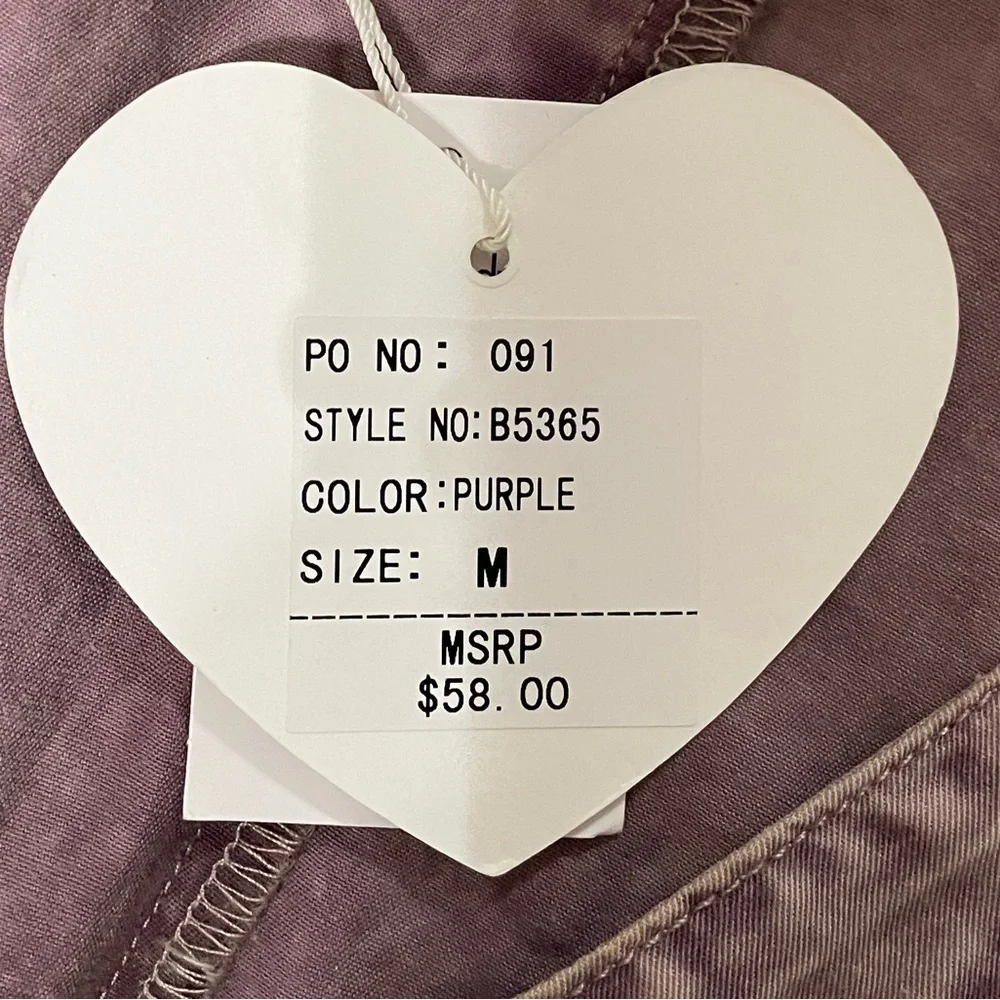 Purple Sleeveless Romper Size M - Picture 6 of 7